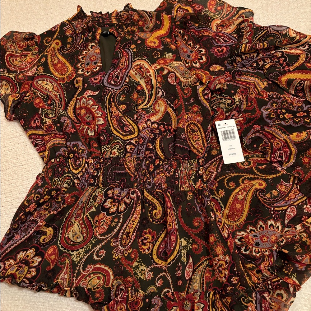 Elegant Paisley Maxi Dress